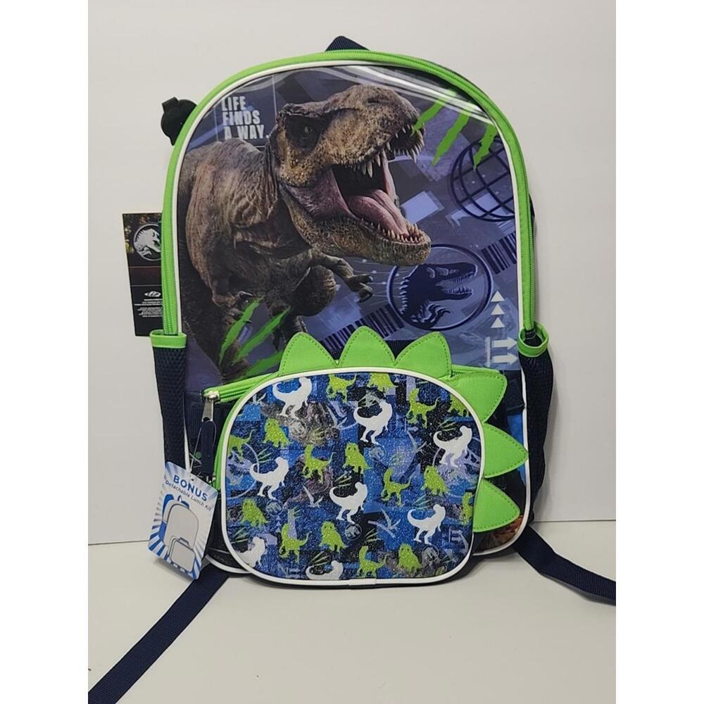 Jurassic World Backpack with Detachable Lunch Bag NWT